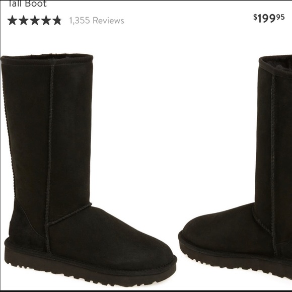 UGG Shoes - Classic Tall UGG Boots Black: Size 6W